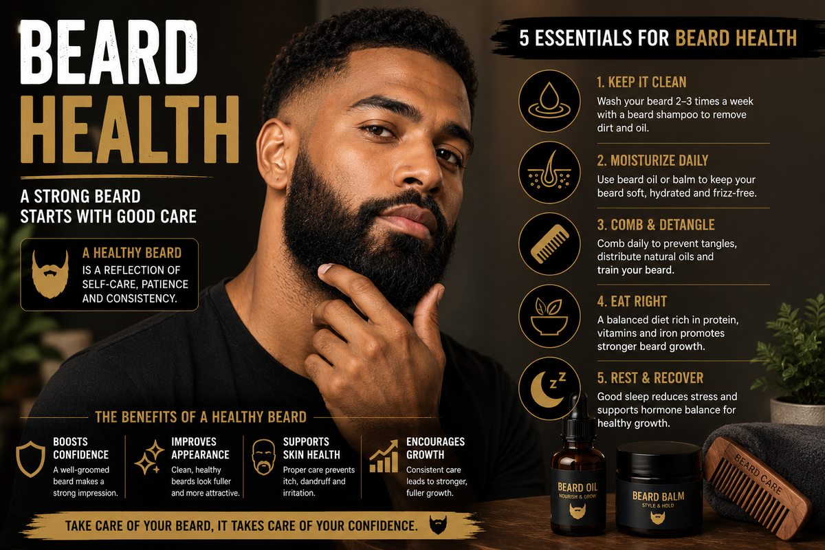 The Ultimate Guide to Beard Health: How to Grow, Maintain, and Care for a Healthy Beard